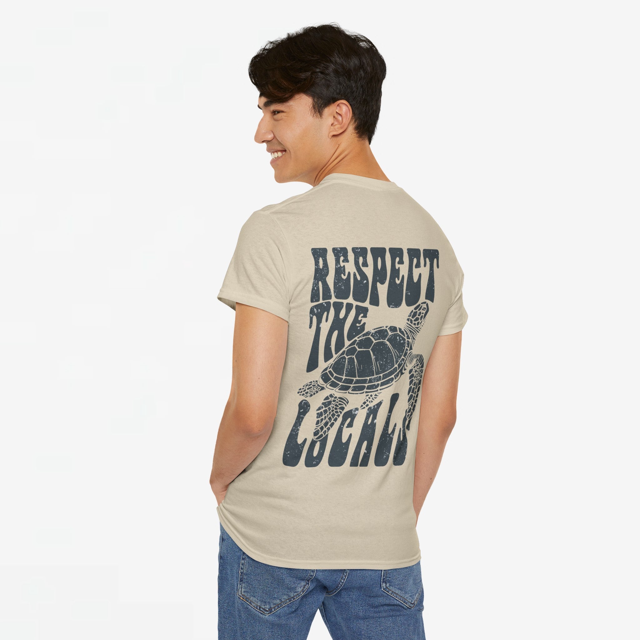 Zomer T-shirt voor Heren - Skrrtshirt Zomervakantie Oversized Tee #11 - Respect the locals