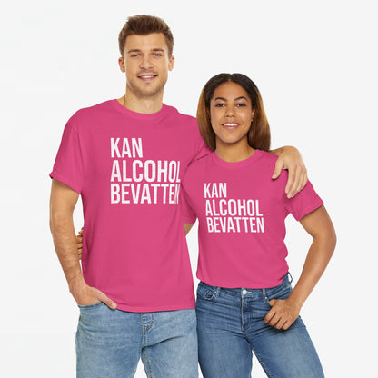 Kan Alcohol Bevatten | Front Print | Koningsdag T-shirt | Oversized