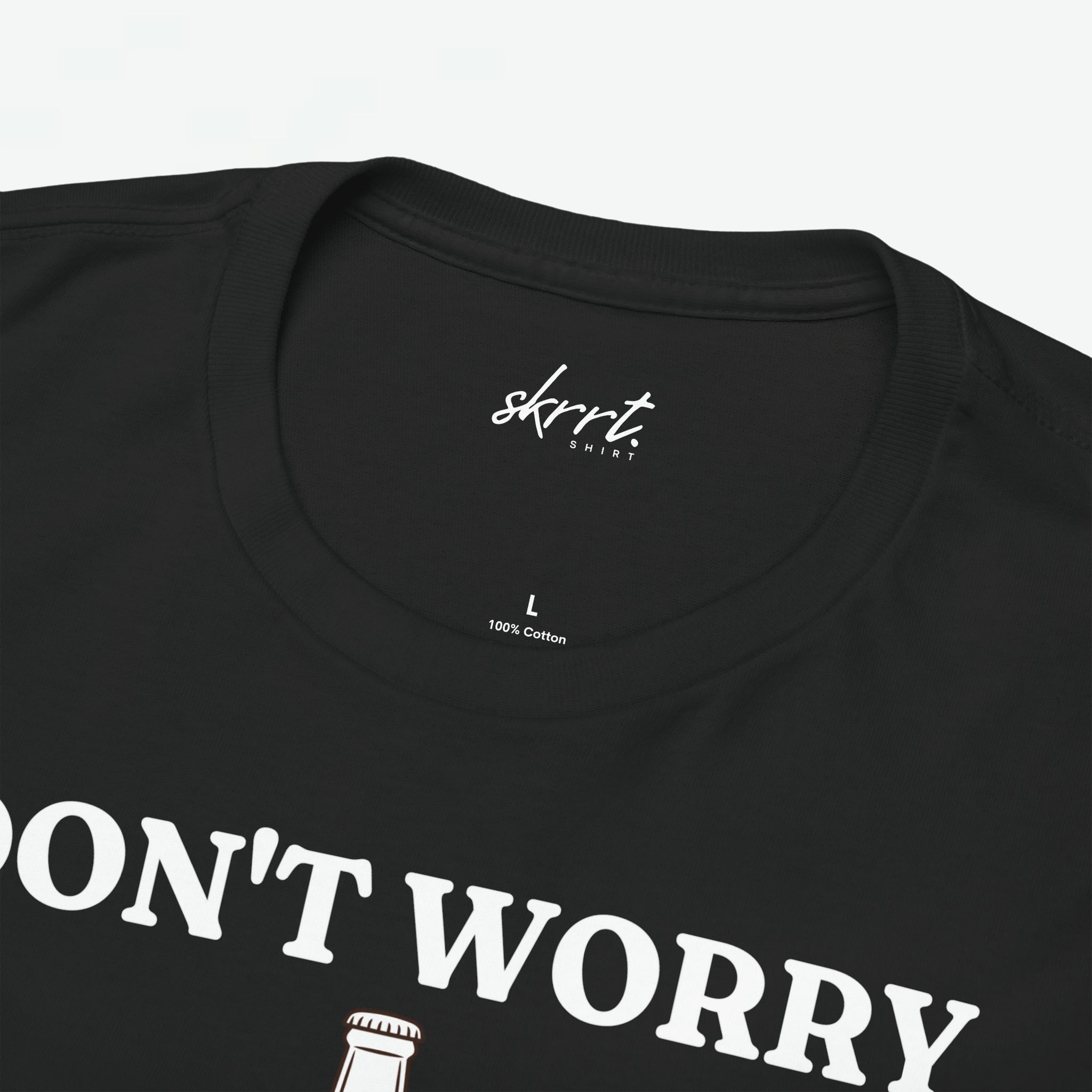 Don't Worry Bier Happy | Front Print | Koningsdag T-shirt | Retro | Oversized