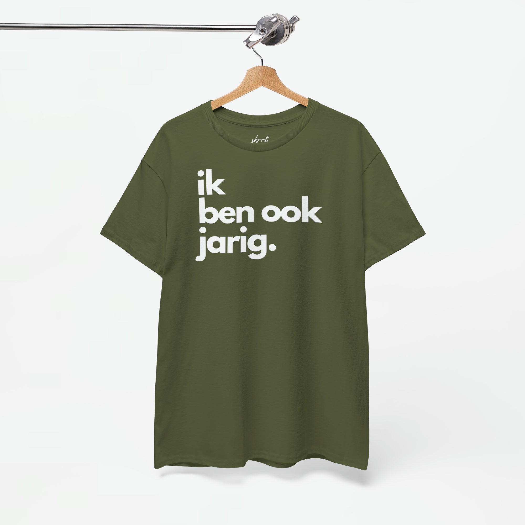 Ik ben ook jarig | Front Print | Koningsdag T-shirt | Oversized
