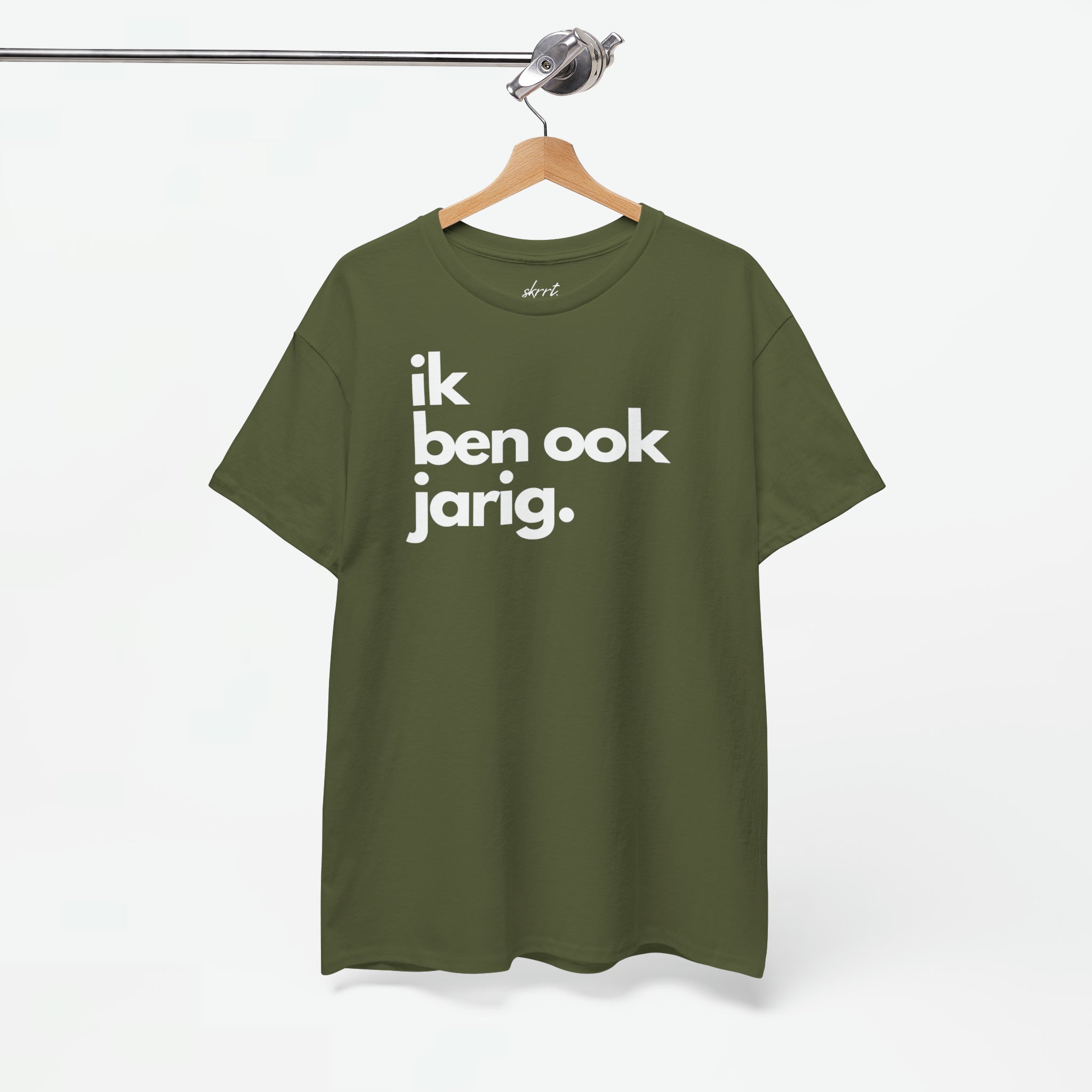 Ik ben ook jarig | Front Print | Koningsdag T-shirt | Oversized