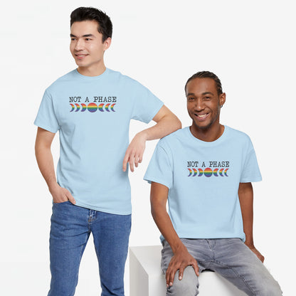 Gay Pride T-shirt - Not a phase (zwarte tekst) - Oversized #3