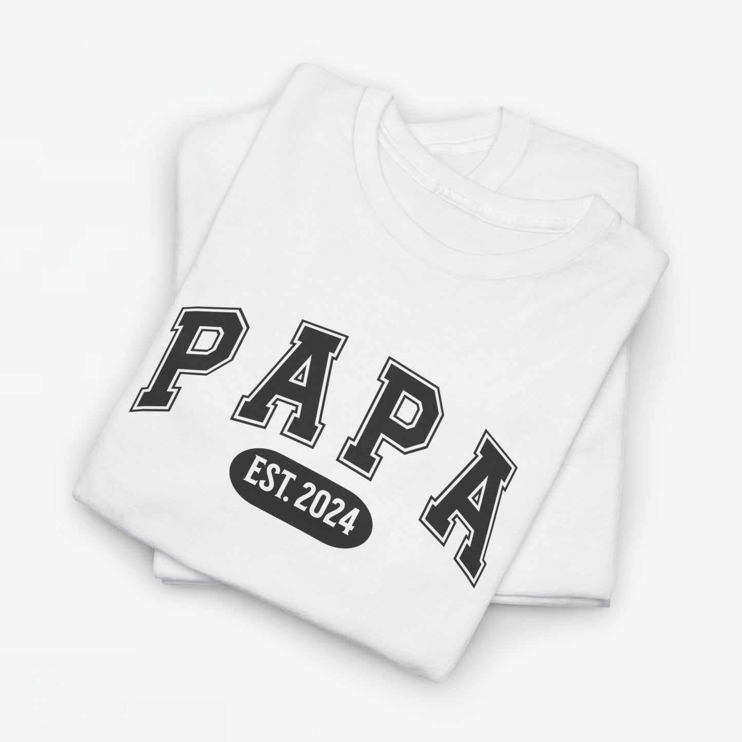 Gepersonaliseerde Vaderdag Papa Cadeau - T-shirt - Papa - EST [Jaar]