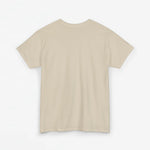 Beige oversized t-shirt, achterkant zonder opdruk, ronde hals