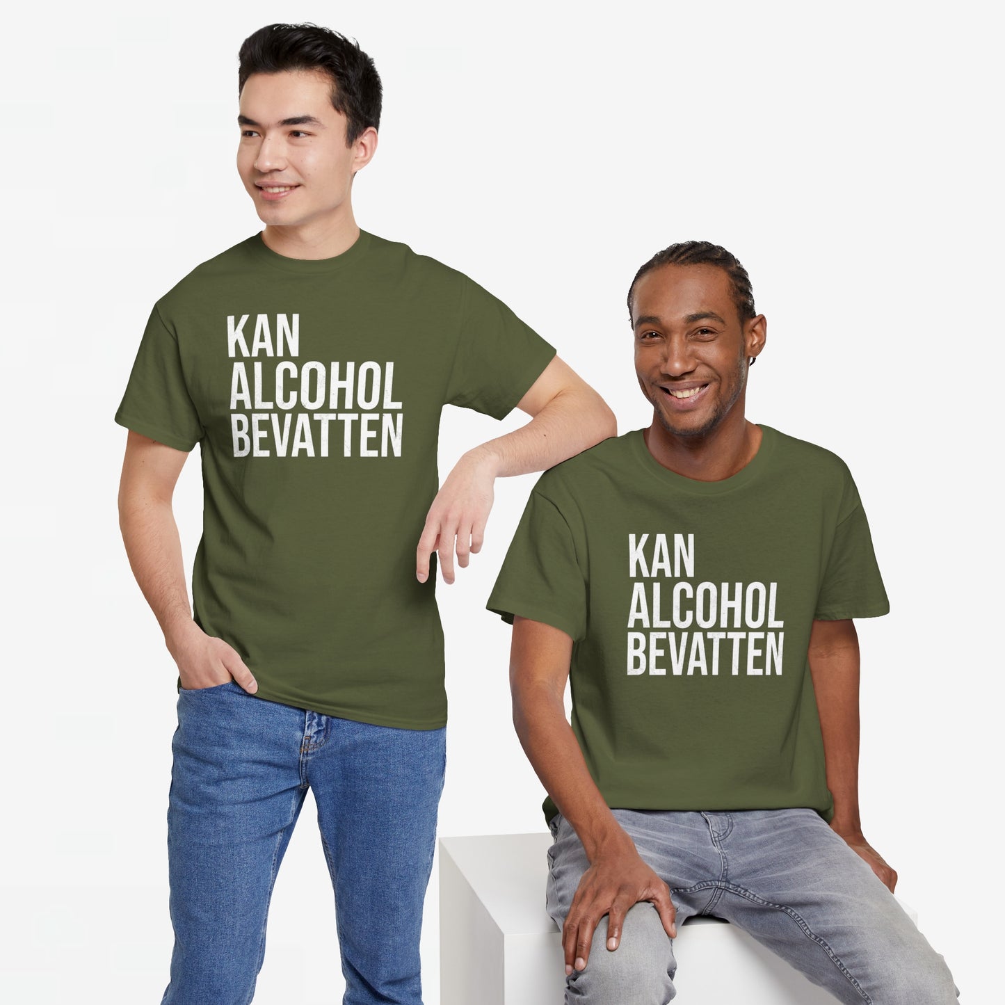 Kan Alcohol Bevatten | Front Print | Koningsdag T-shirt | Oversized