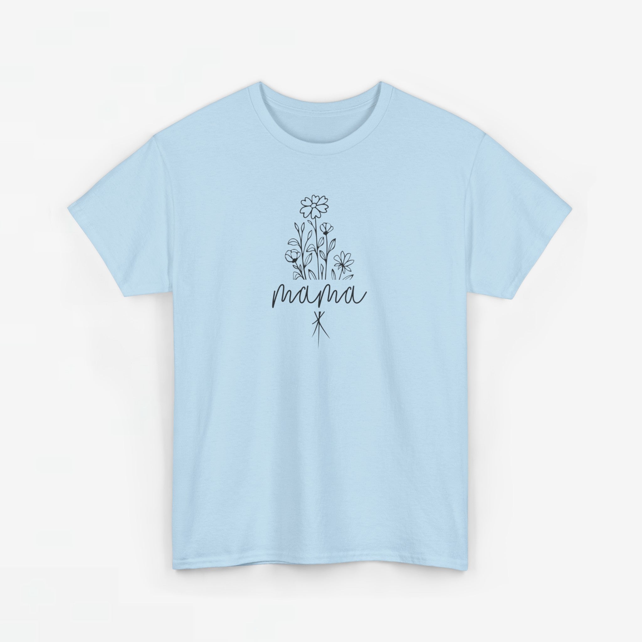 Moederdag Mama Cadeau - T-shirt - Line Art Bloem - Oversized - #23