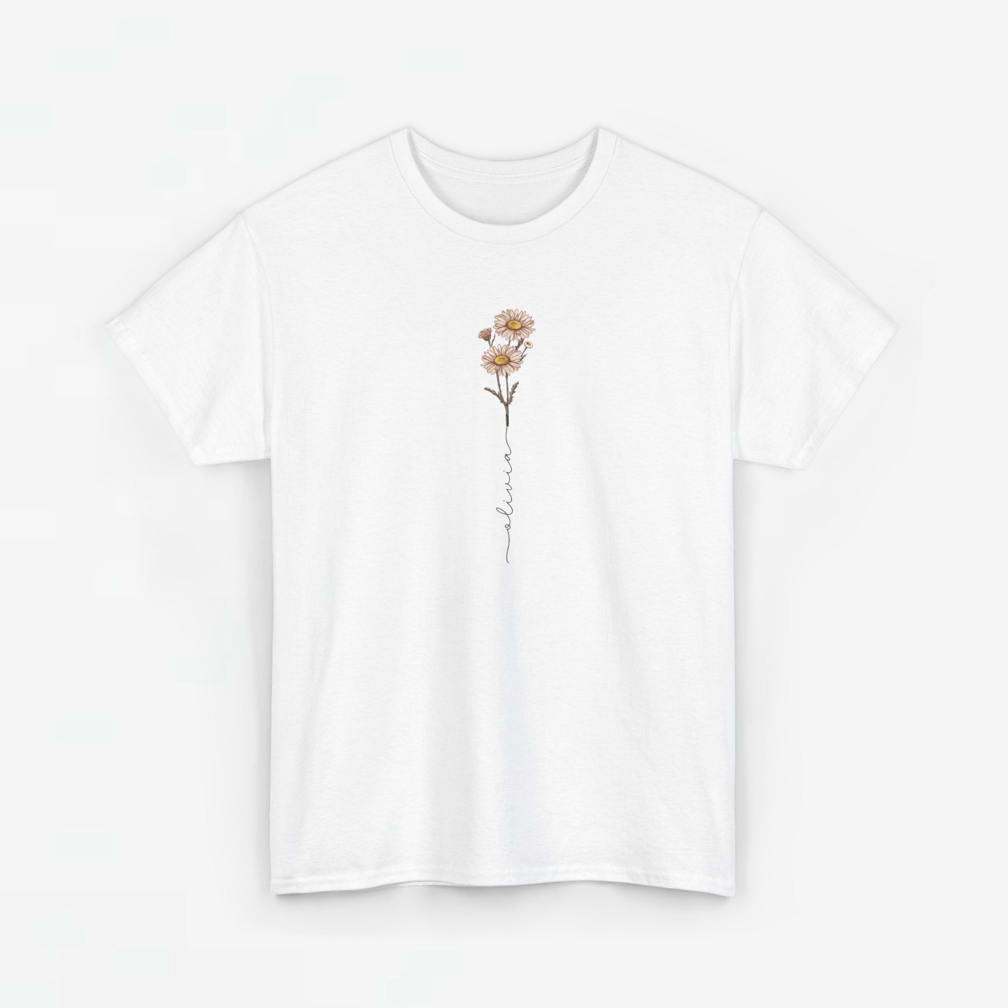 Gepersonaliseerde Moederdag Mama Cadeau - T-shirt - Geboortemaand bloem met naam