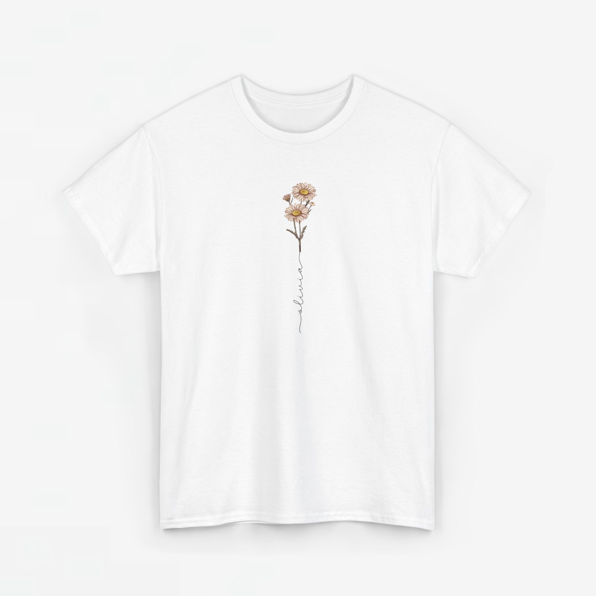 Gepersonaliseerde Moederdag Mama Cadeau - T-shirt - Geboortemaand bloem met naam