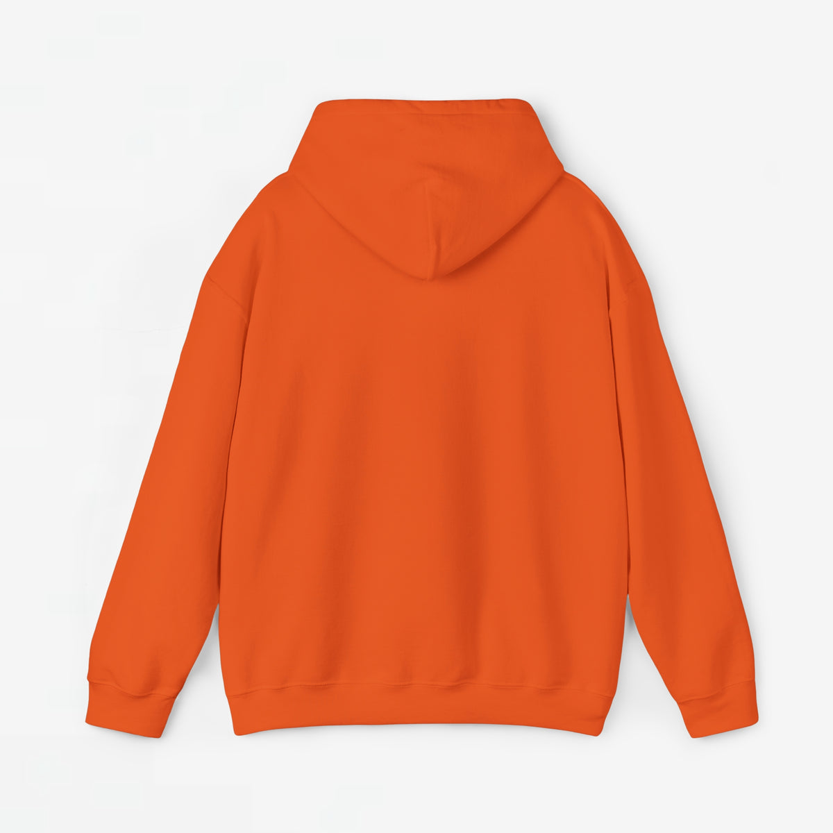 Oranje oversized hoodie met capuchon, achterkant zonder opdruk
