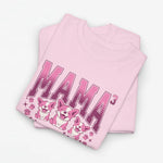 Lichtroze oversized t-shirt met roze 'MAMA' opdruk en drie hondenfiguren