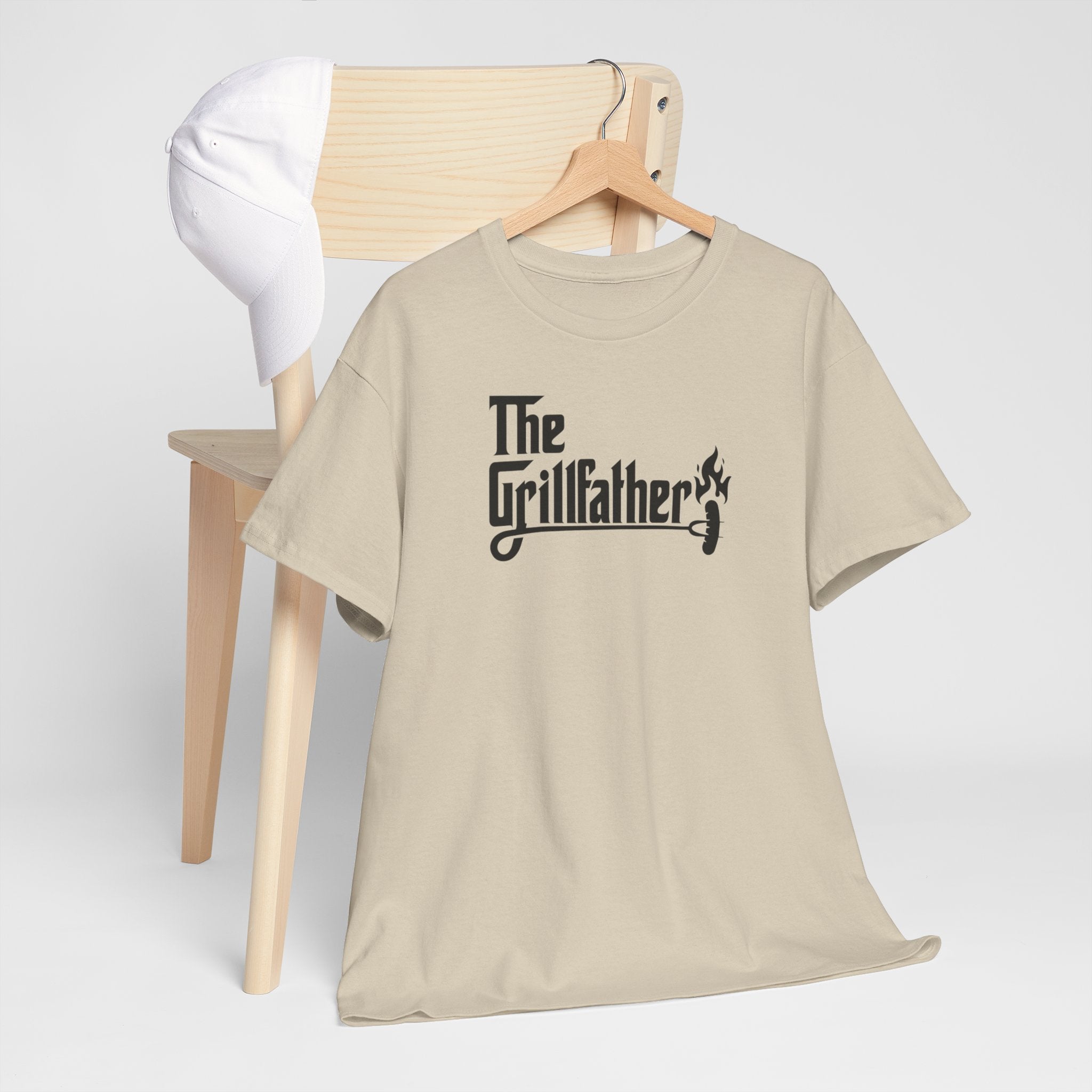 Vaderdag Papa Cadeau - T-shirt - The Grillfather (zwarte tekst) Oversized #2