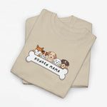 Oversized t-shirt zandkleur met print van honden en tekst “Honden Mama”