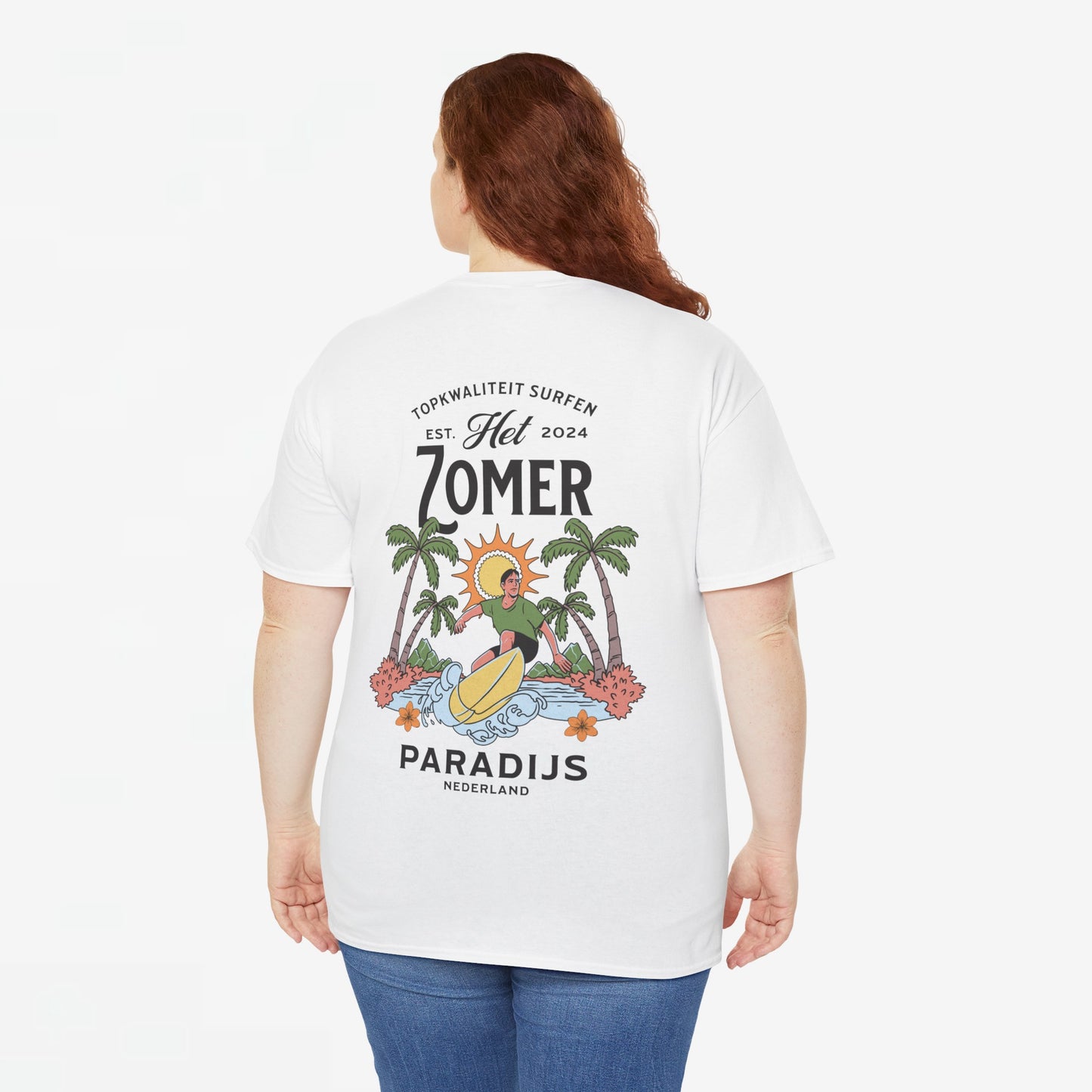 Zomer T-shirt voor Dames - Skrrtshirt Zomervakantie Oversized Tee #10 - Zomer Paradijs