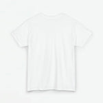 Wit heren oversize T-shirt achterzijde, effen, ronde hals.