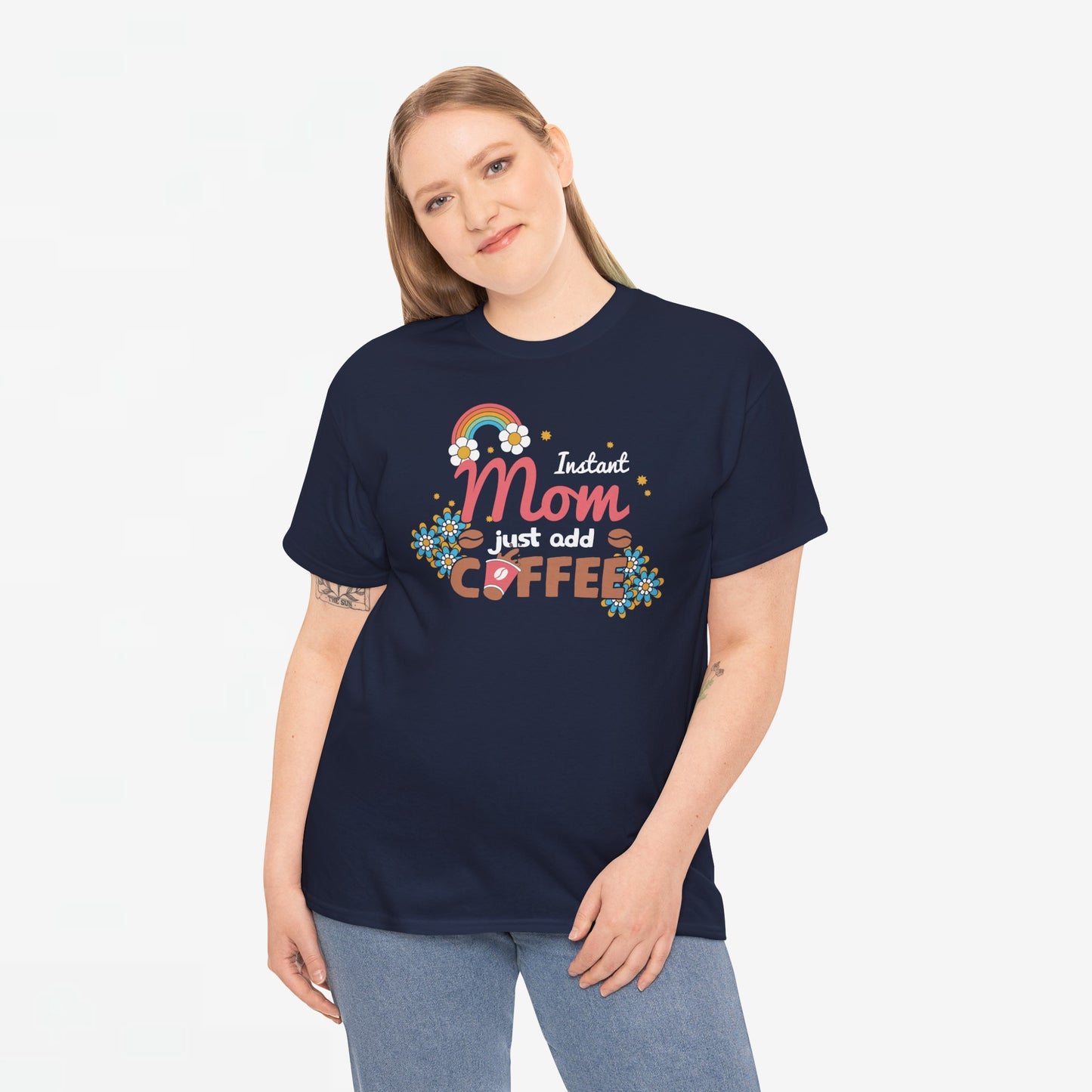 Moederdag Mama Cadeau - T-shirt - Instant Mom, Just Add Coffee - Oversized - #40