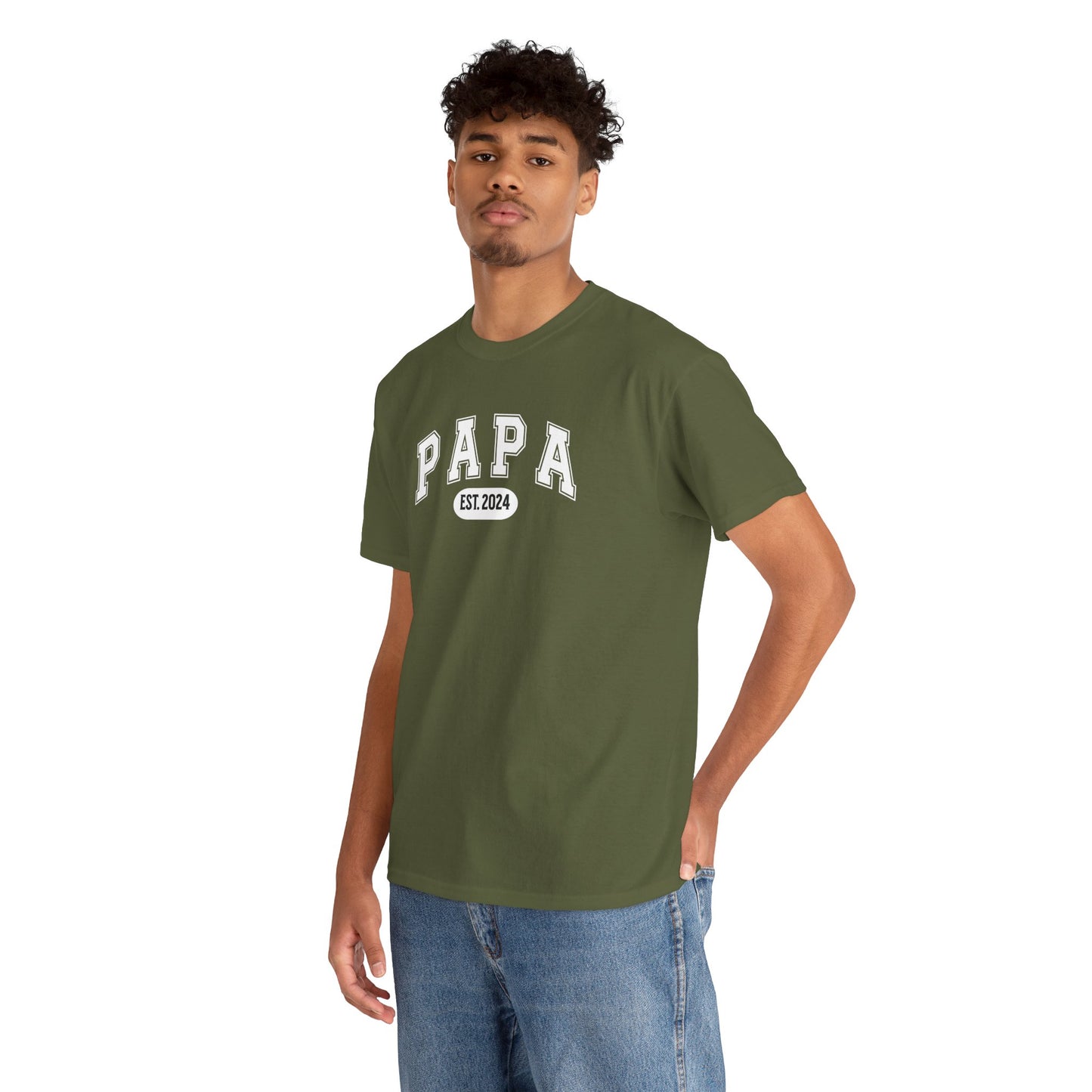 Gepersonaliseerde Vaderdag Papa Cadeau - T-shirt - Papa - EST [Jaar]