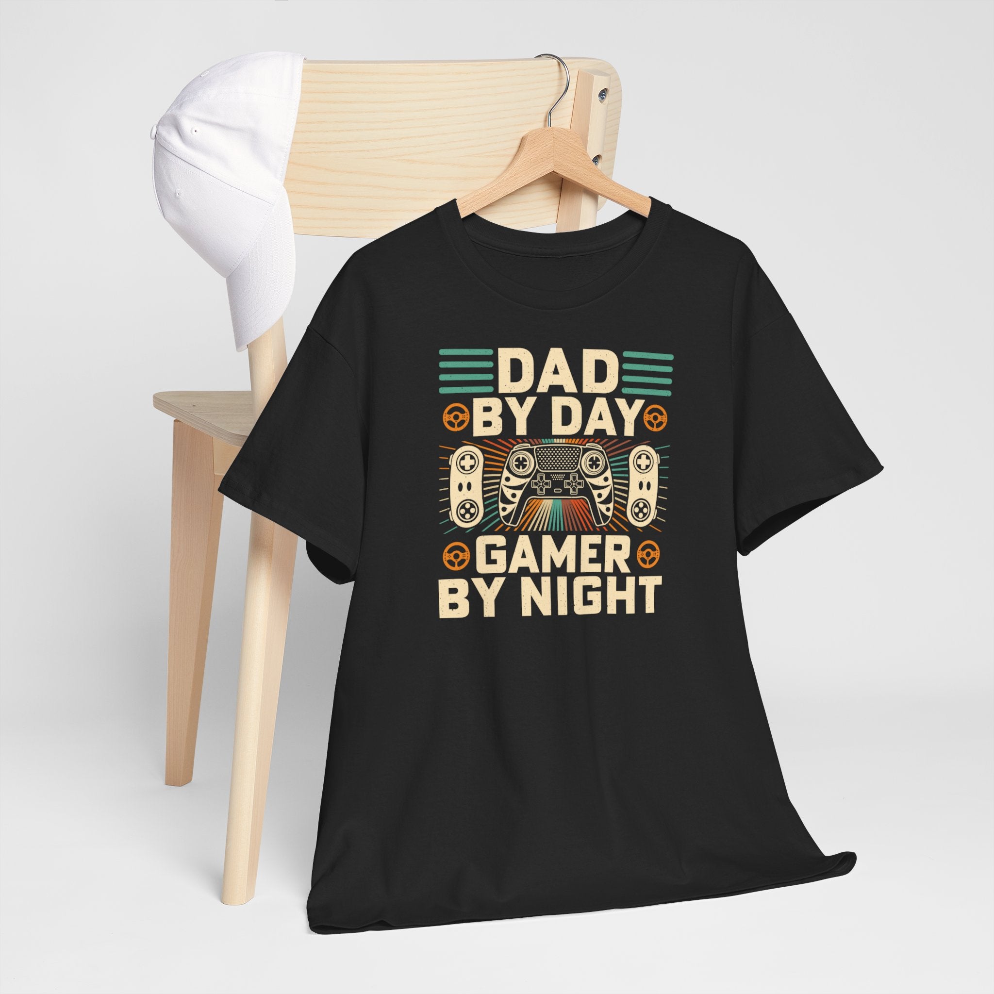Vaderdag Papa Cadeau - T-shirt - Dad by Day, Gamer by Night - Oversized #6