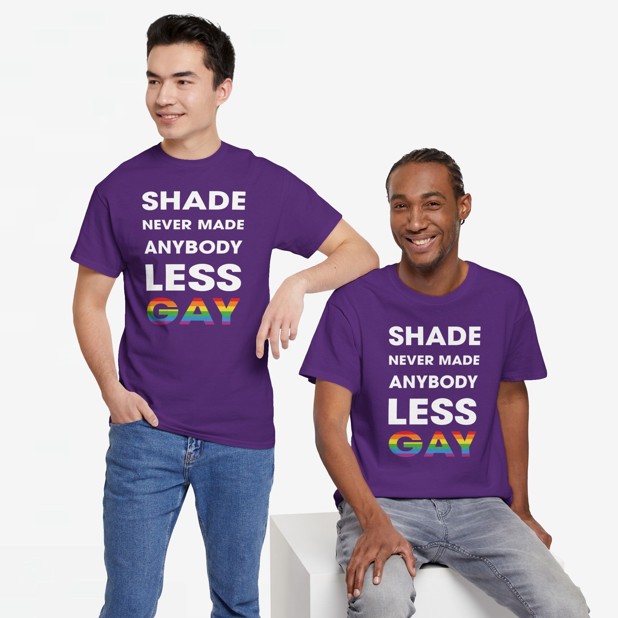 Gay Pride T-shirt - Shade never made anybody less gay - Oversized #62