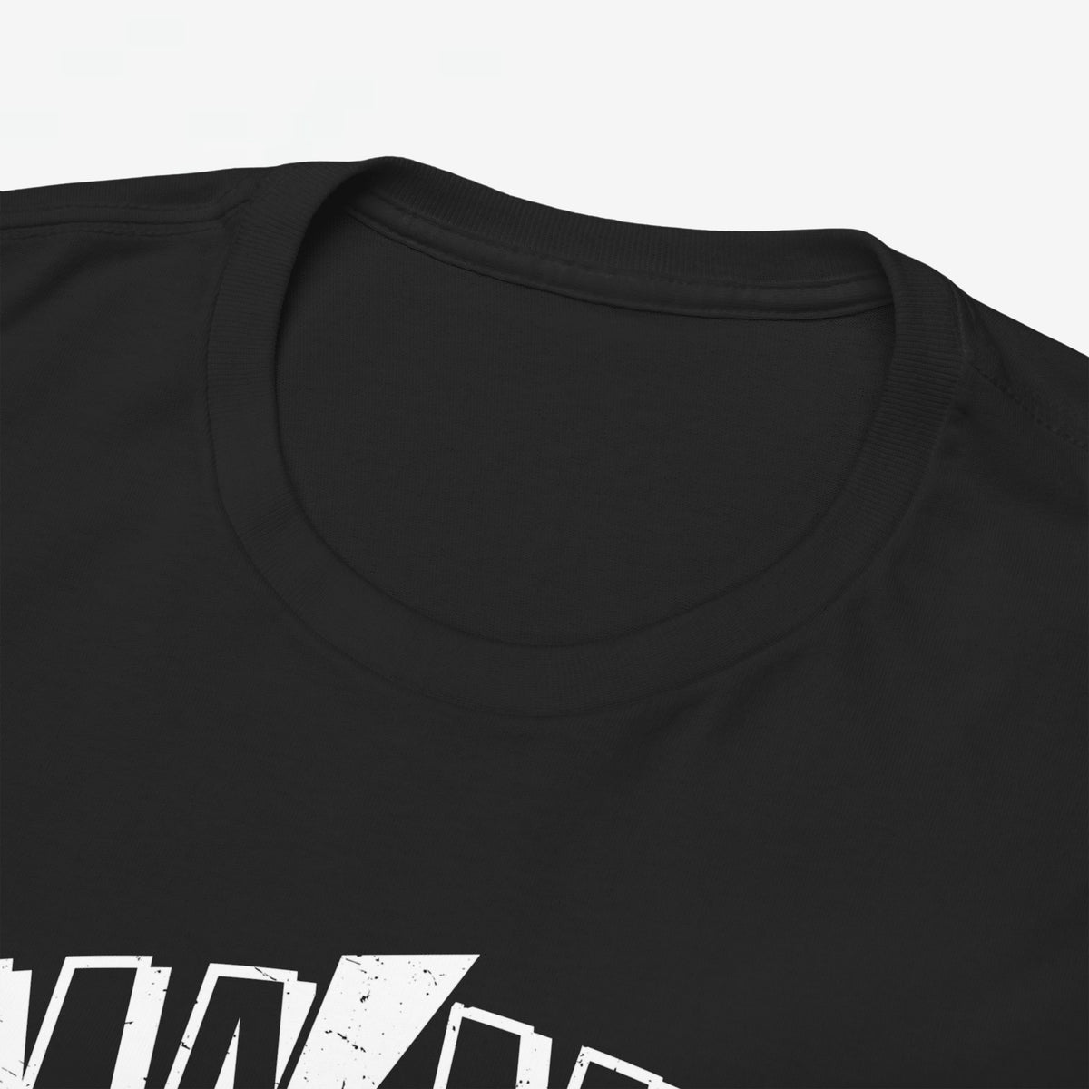 Zwarte oversize T-shirt met ronde hals en deels zichtbare 'MAMA' print