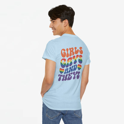 Gay Pride T-shirt - Girls Gays and Theys - Back Print - Oversized #21