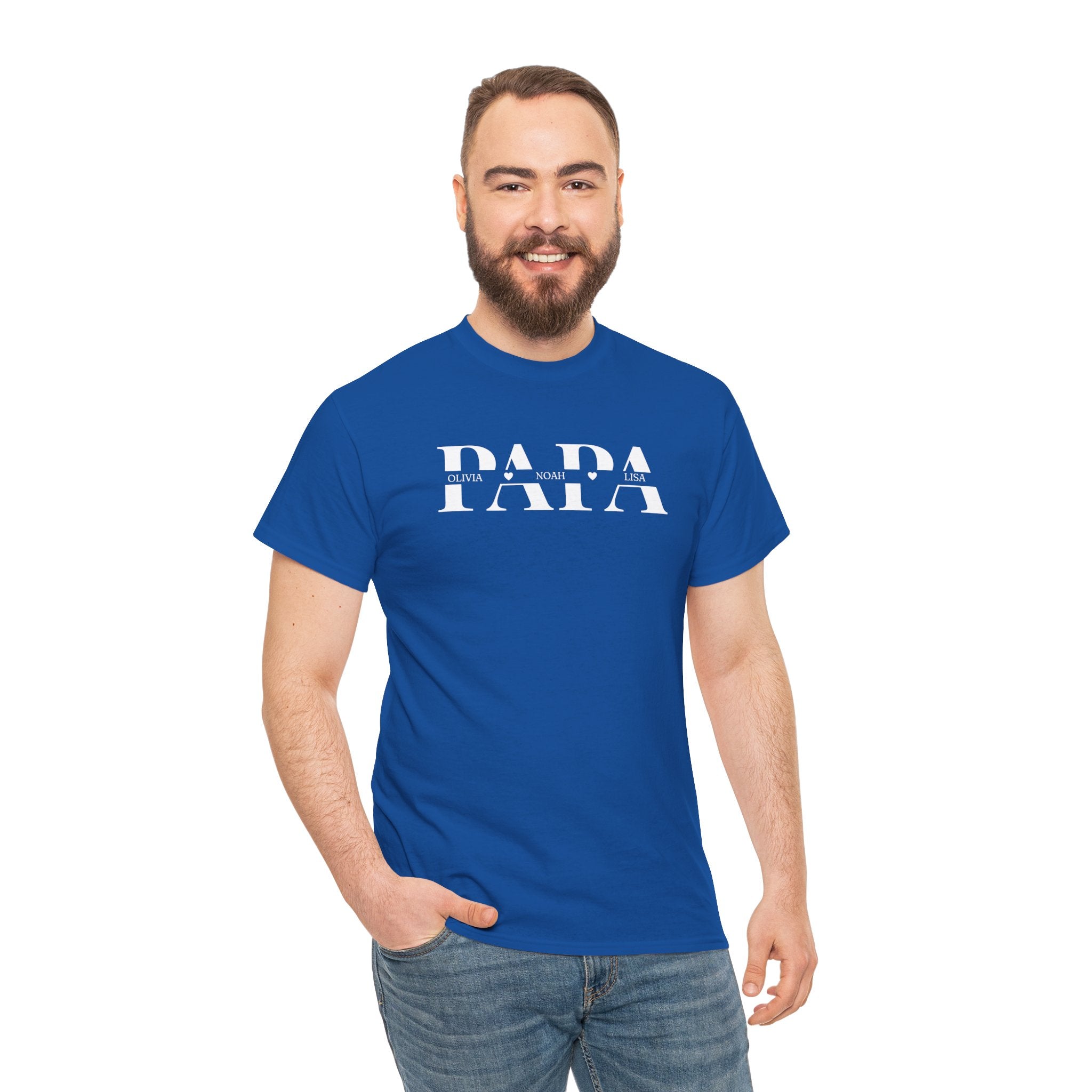 Gepersonaliseerde Vaderdag Papa Cadeau - T-shirt - Papa met namen