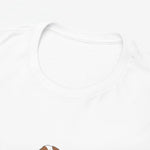 Witte t-shirtkraag met ronde hals en netjes stiksel, geen zichtbare print