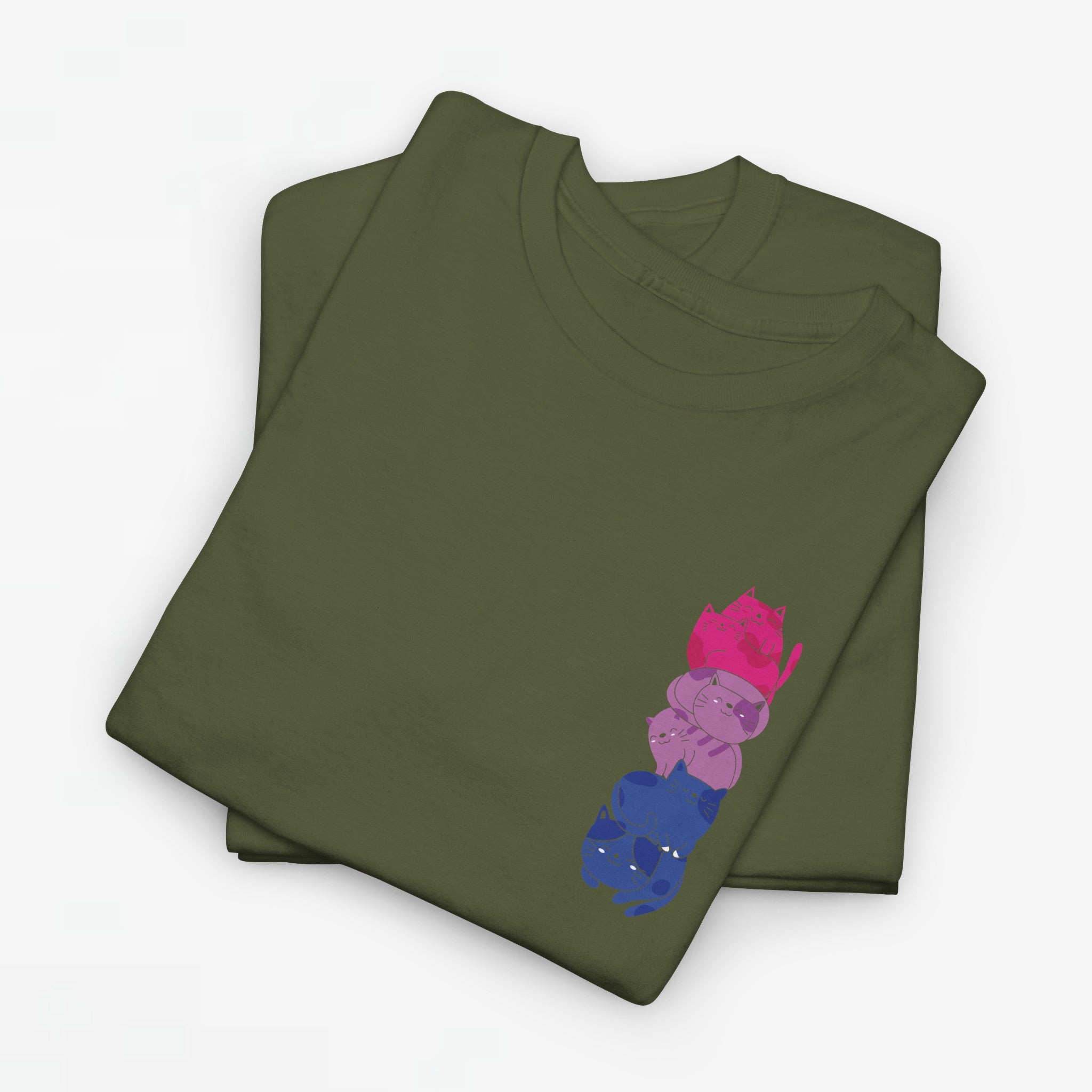 Gay Pride T-shirt - Katten Bi Vlag - Oversized #49