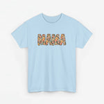 Lichtblauw oversized T-shirt met 'MAMA' opdruk op de borst