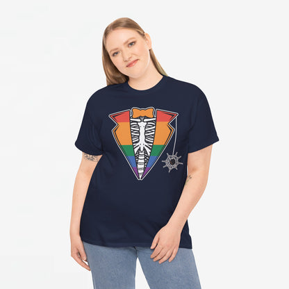 Gay Pride T-shirt - Skelet Regenboog Suit - Oversized #72