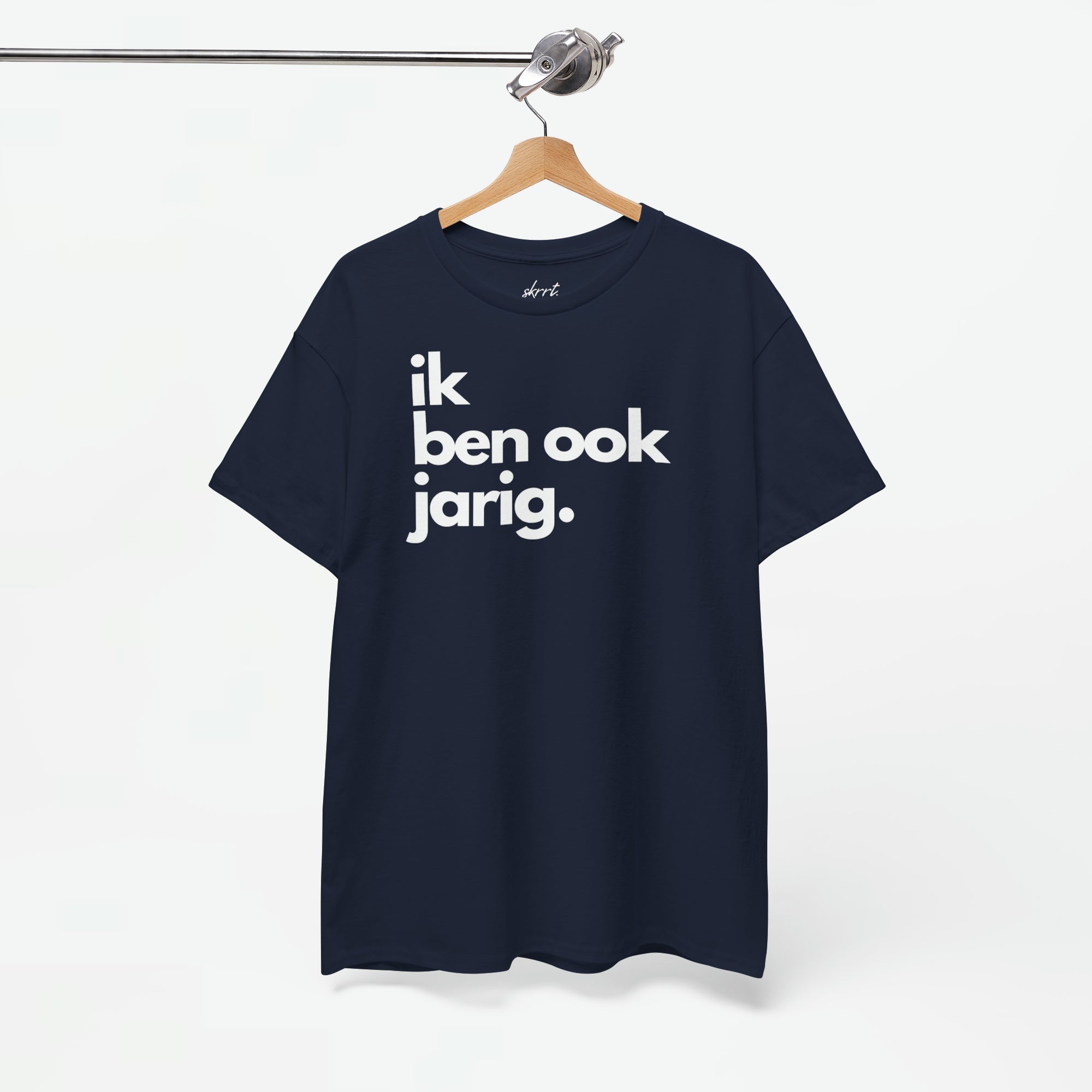 Ik ben ook jarig | Front Print | Koningsdag T-shirt | Oversized