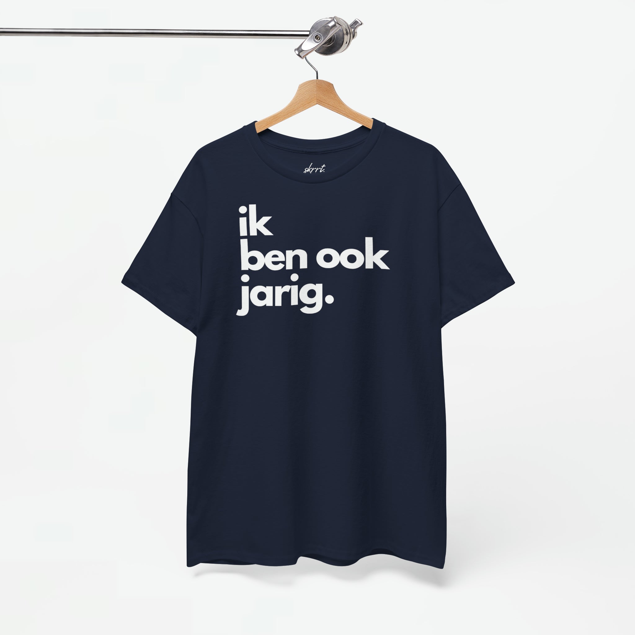 Ik ben ook jarig | Front Print | Koningsdag T-shirt | Oversized