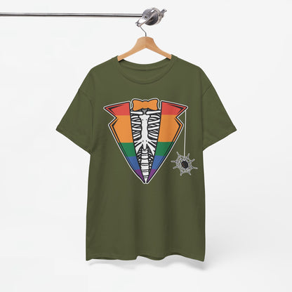 Gay Pride T-shirt - Skelet Regenboog Suit - Oversized #72
