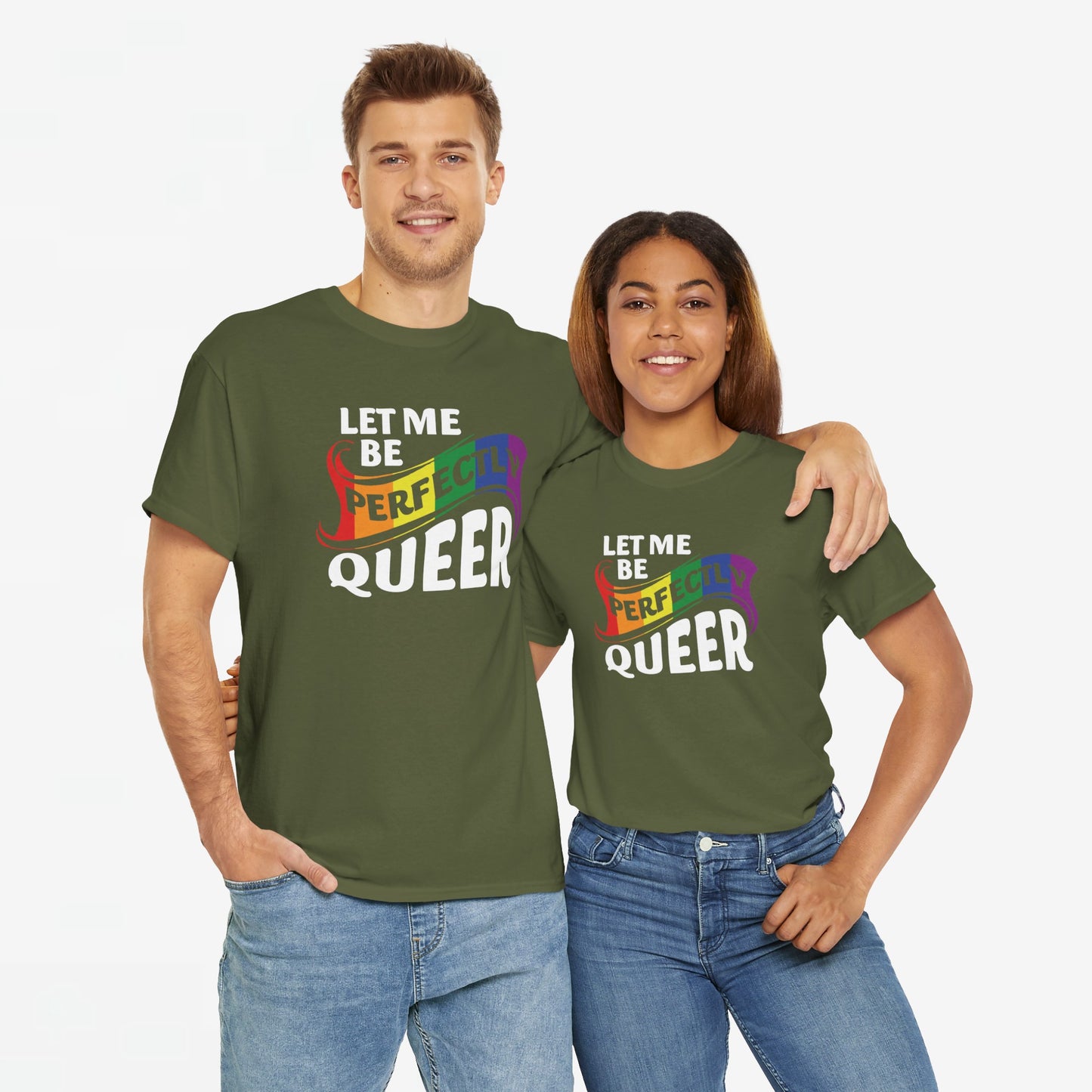 Gay Pride T-shirt - Let Me Be Perfectly Queer - Oversized #40