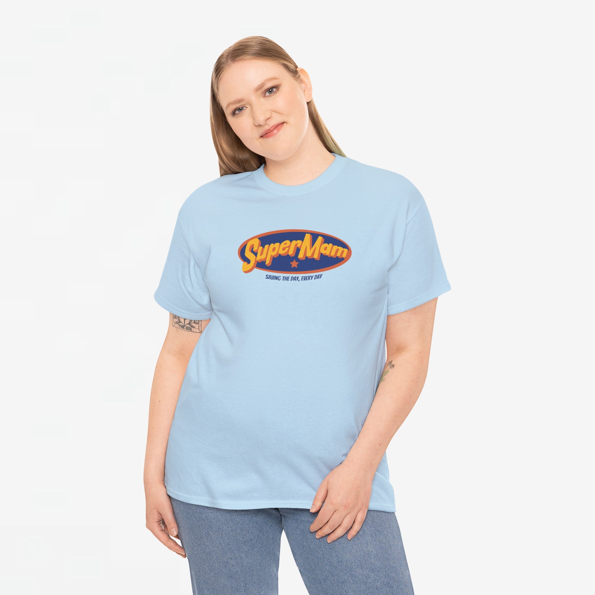 Moederdag Mama Cadeau - T-shirt - Super Mam - Oversized - #70