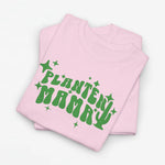 Oversized T-shirt lichtroze met groene 'Planten Mammy' print op de borst