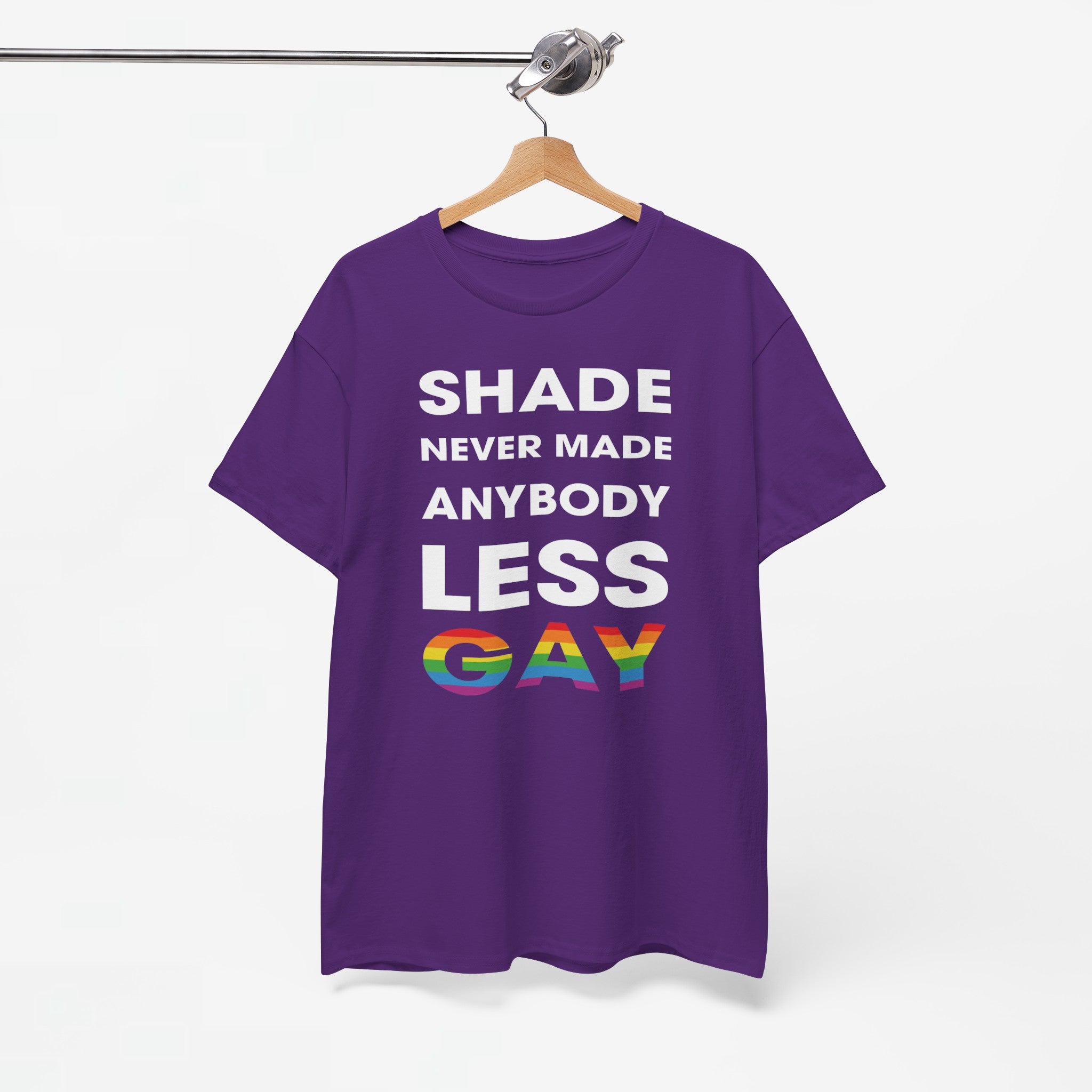 Gay Pride T-shirt - Shade never made anybody less gay - Oversized #62