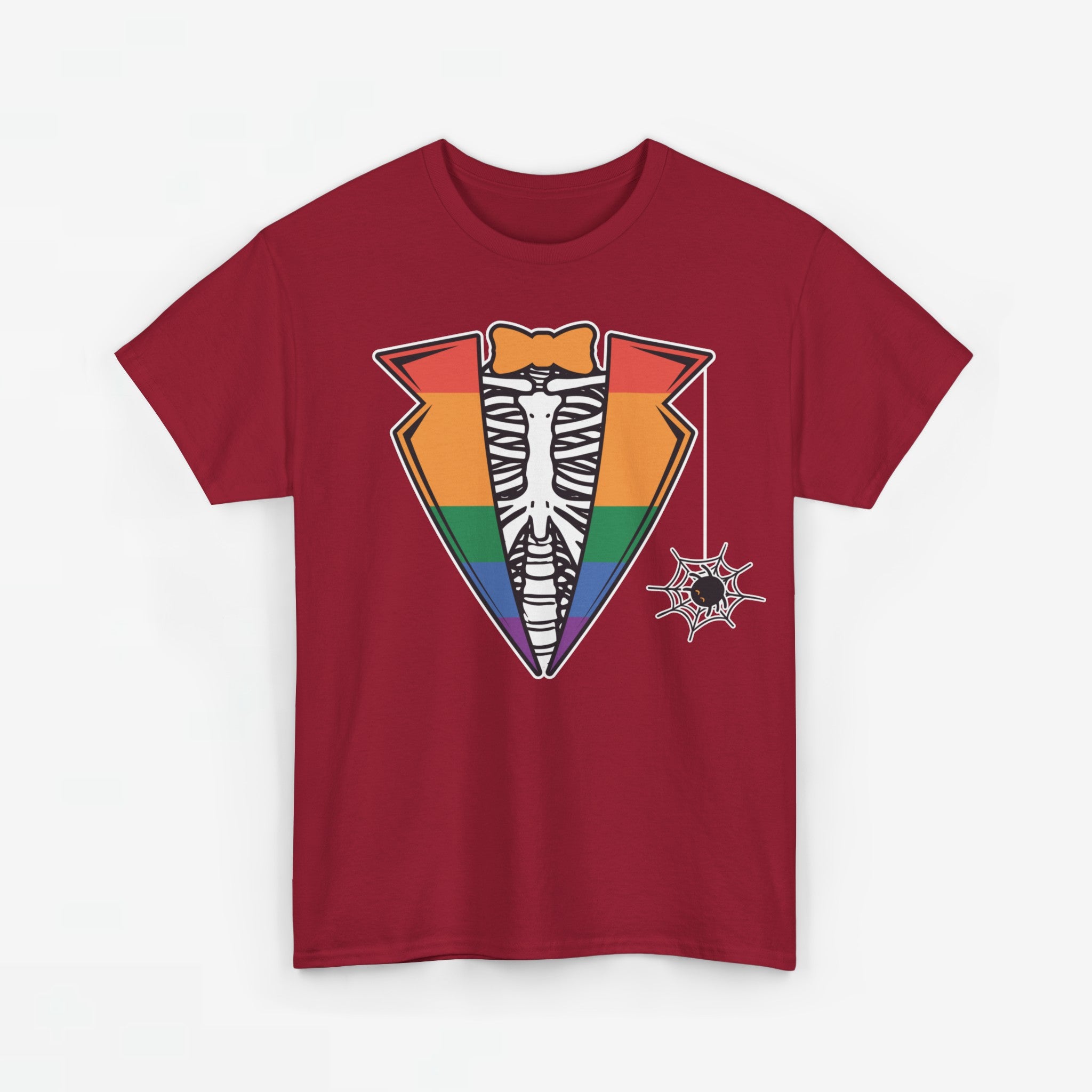 Gay Pride T-shirt - Skelet Regenboog Suit - Oversized #72