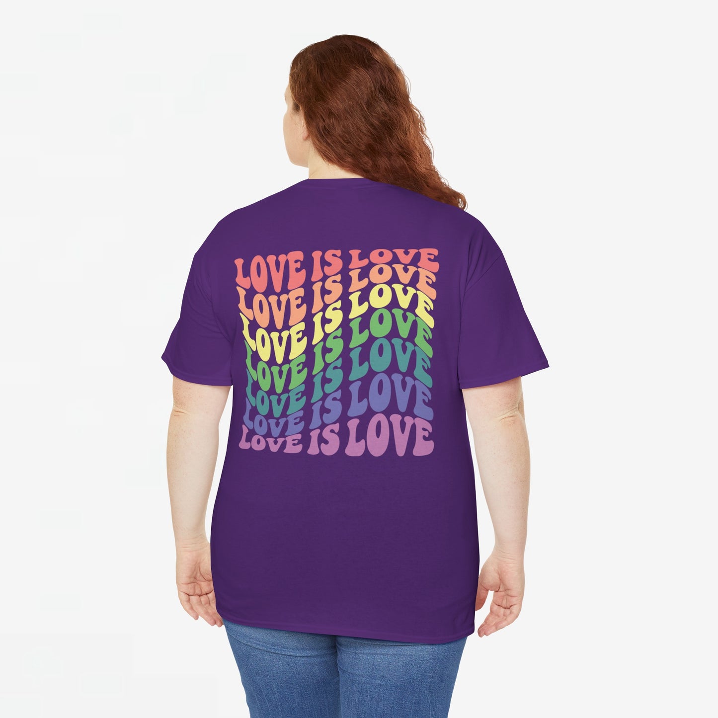 Gay Pride T-shirt - Love is Love - Back Print - Oversized #7