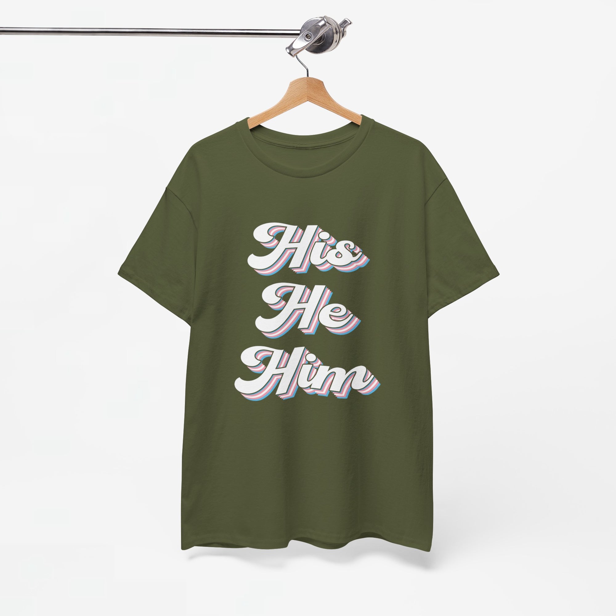 Gay Pride T-shirt - His He Him - Oversized #63