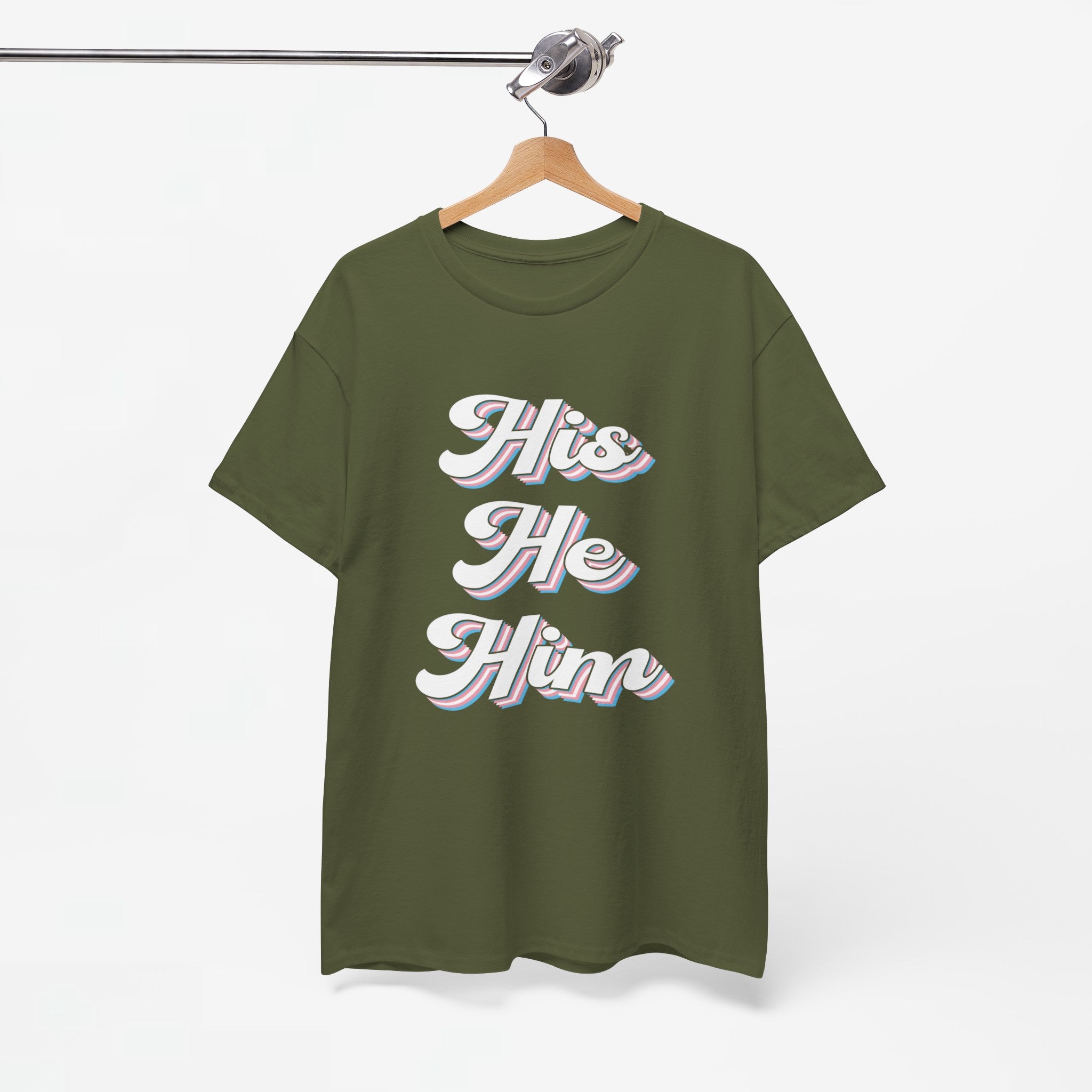 Gay Pride T-shirt - His He Him - Oversized #63