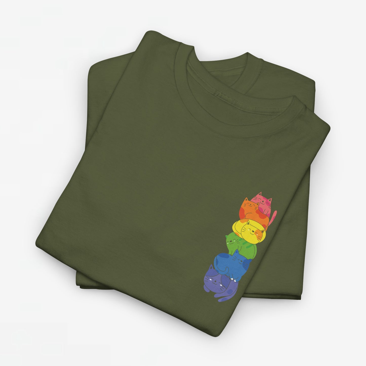 Gay Pride T-shirt - Katten Regenboog - Oversized #39