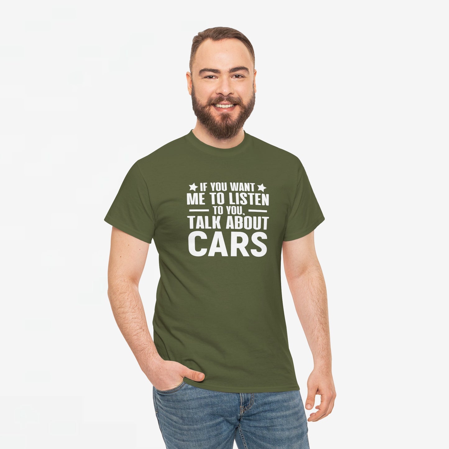 Vaderdag Papa Cadeau - T-shirt - If you want me to listen to you, talk about cars - Oversized #50