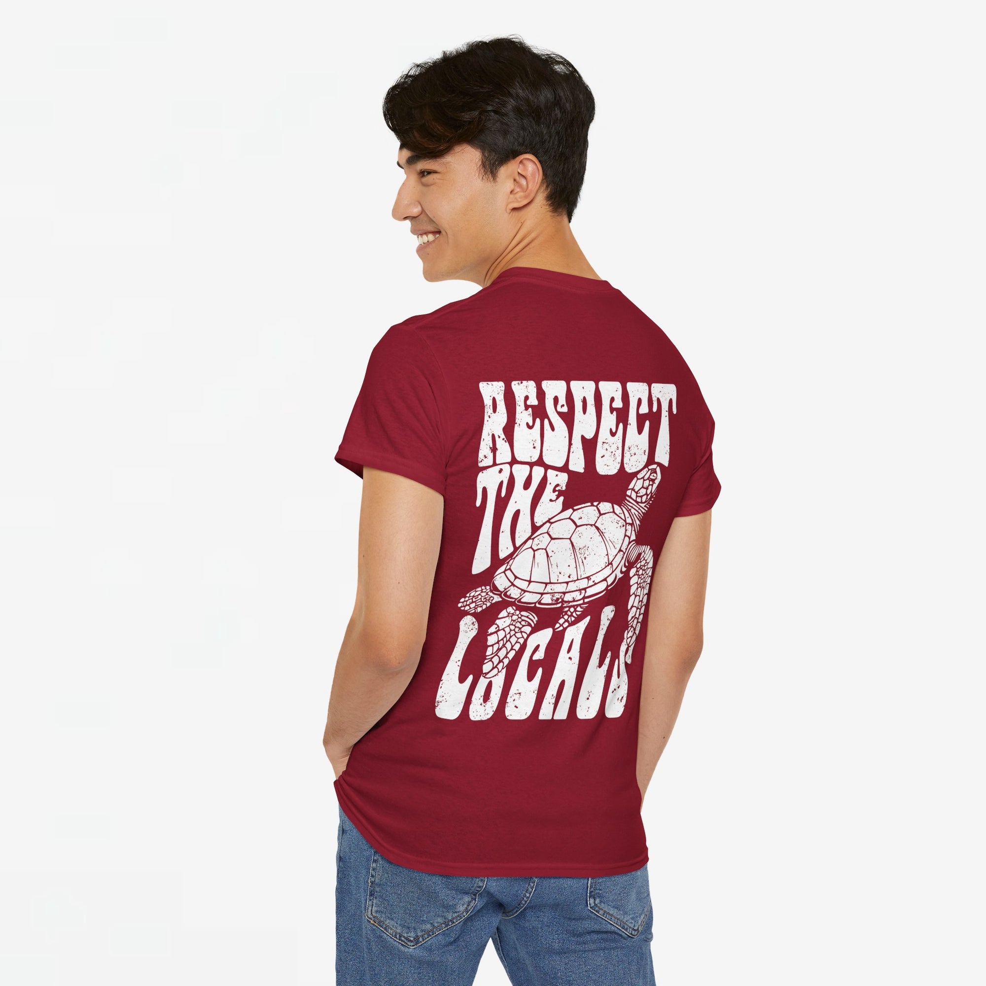 Zomer T-shirt voor Heren - Skrrtshirt Zomervakantie Oversized Tee #12 - Respect the locals