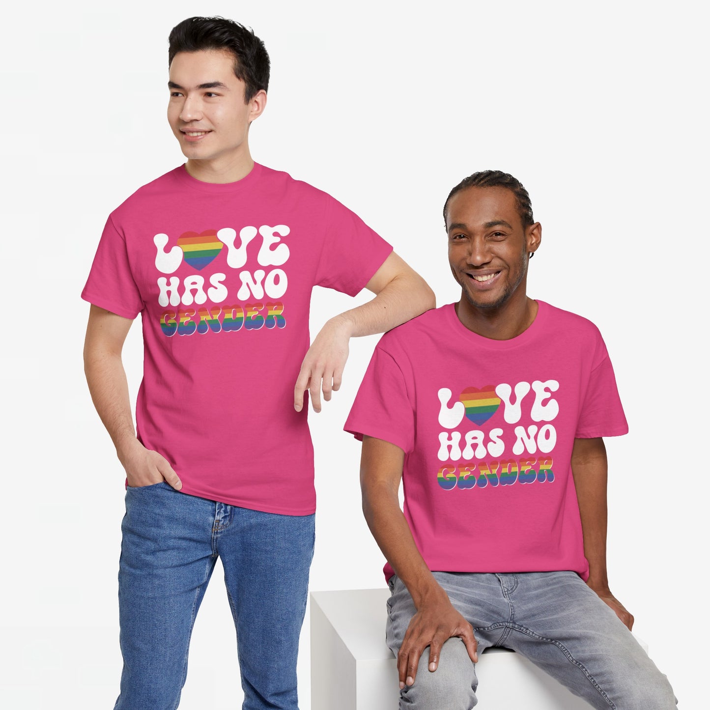 Gay Pride T-shirt - Love Has No Gender - Oversized #20