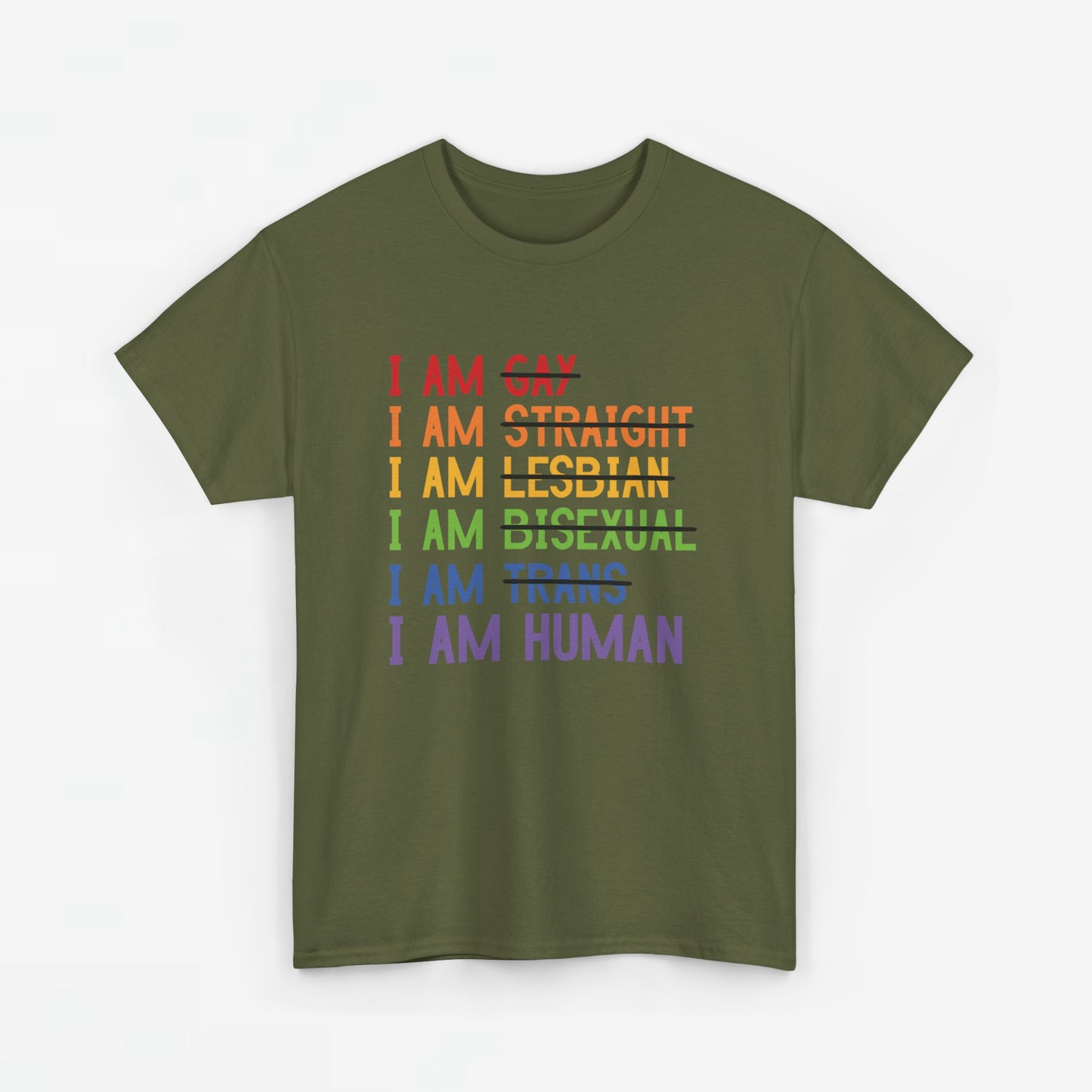 Gay Pride T-shirt - I am Human - Oversized #38