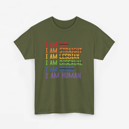 Gay Pride T-shirt - I am Human - Oversized #38