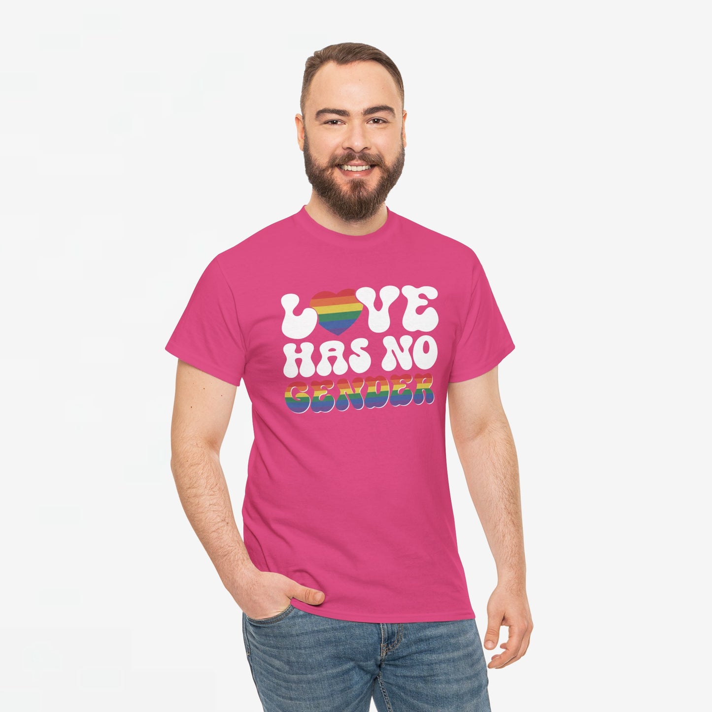 Gay Pride T-shirt - Love Has No Gender - Oversized #20