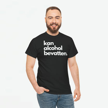 Kan Alcohol Bevatten | Front Print | Koningsdag T-shirt | Oversized