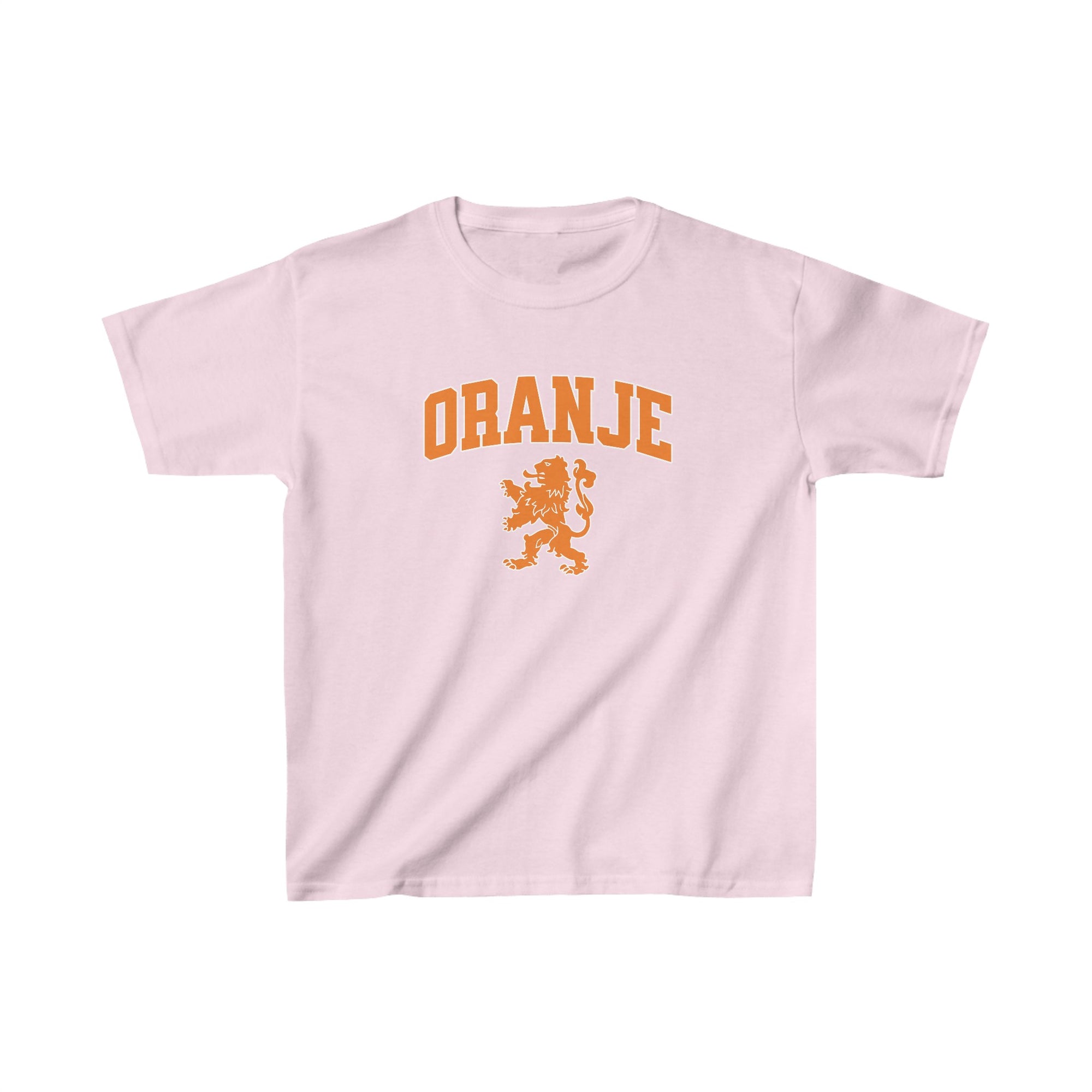 Oranje Cropped T-shirt voor Dames- ORANJE met Leeuw