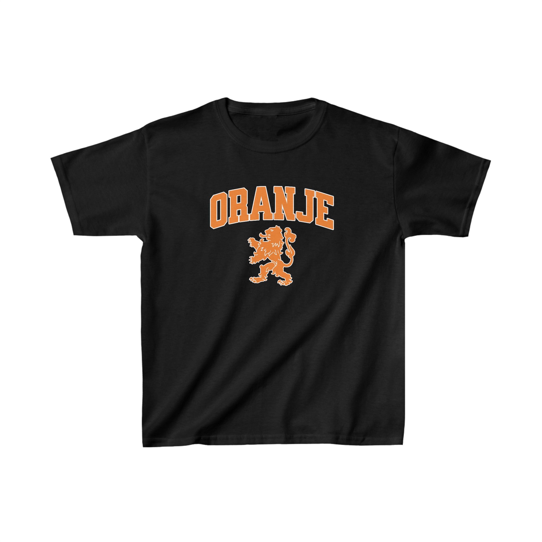 Oranje Cropped T-shirt voor Dames- ORANJE met Leeuw